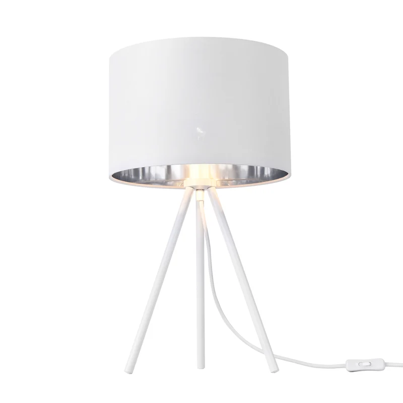Tischleuchte Metz Max 40W mit Stoffschirm und Metallfüßen lux.pro