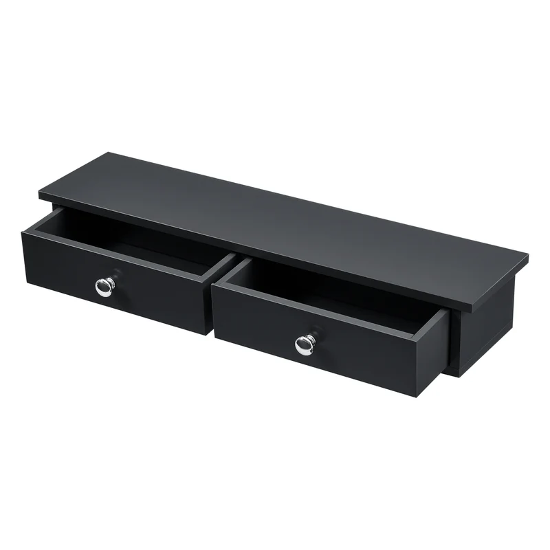 Wandregal Geeste 60x15x10 cm mit 2 Schubladen [en.casa]