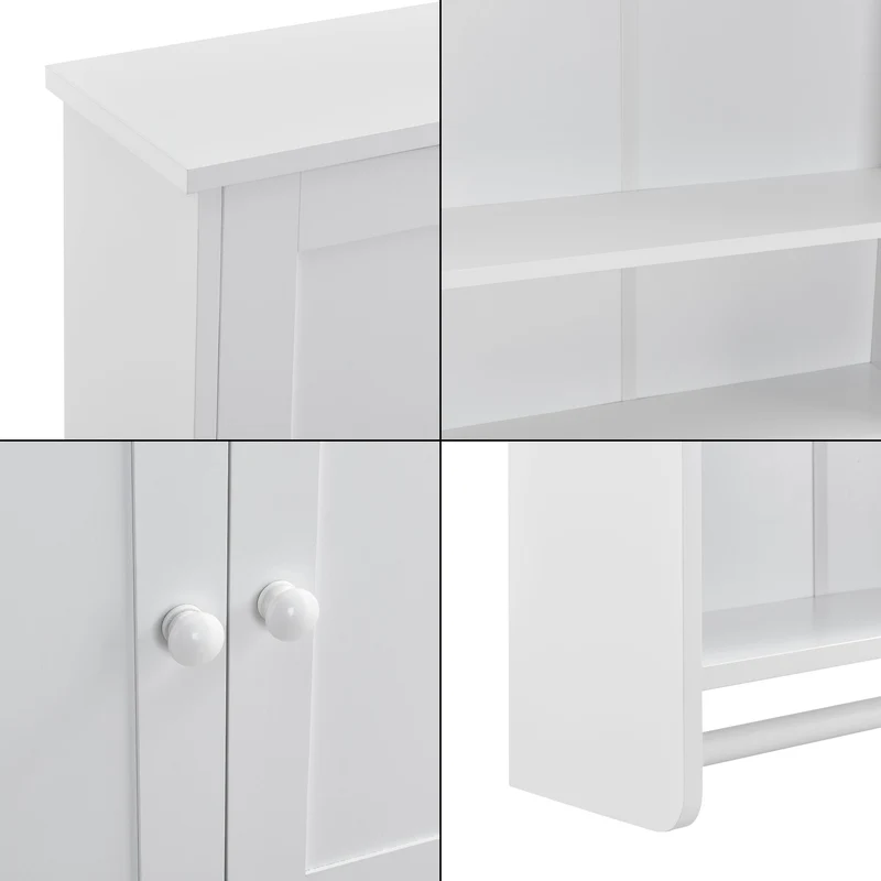 Badezimmerschrank Steyr 65x49x15 cm mit Handtuchhalter MDF versch. Farben en.casa