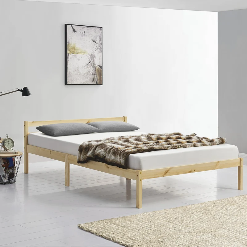 Holzbett Nakkila versch. Farben und Größen en.casa