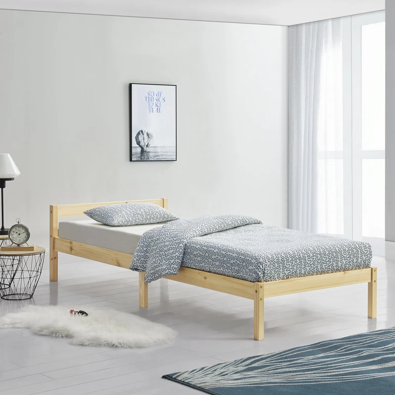 Holzbett Nakkila versch. Farben und Größen en.casa