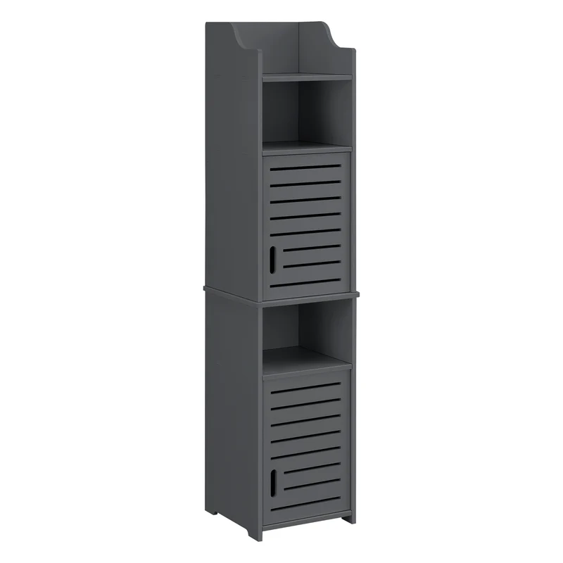 Badezimmerschrank Mora 135x32x32 cm WPC en.casa