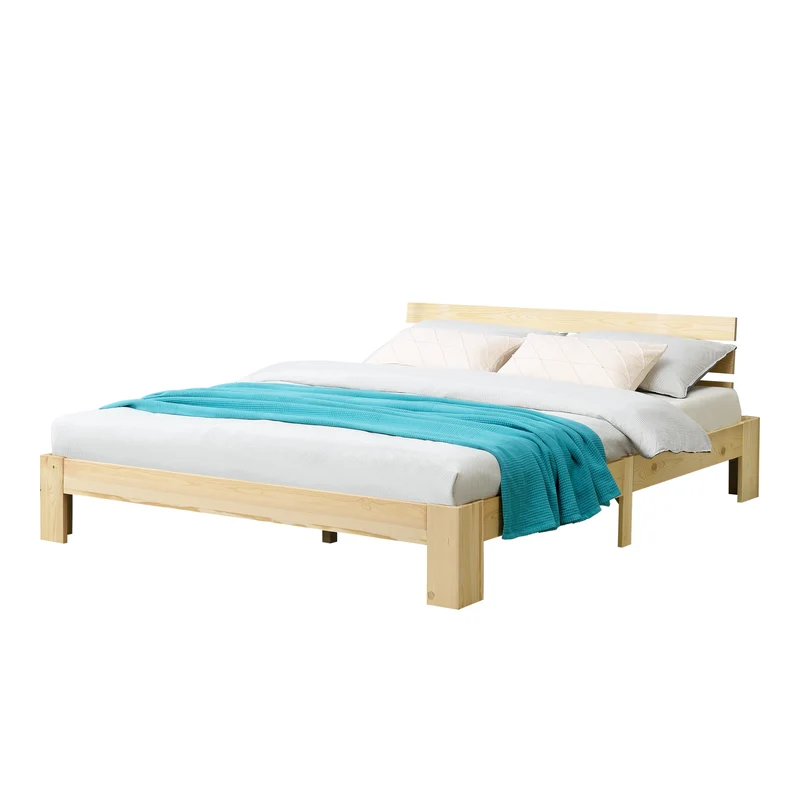 Holzbett Nivala mit Kopfteil versch. Farben und Größen en.casa