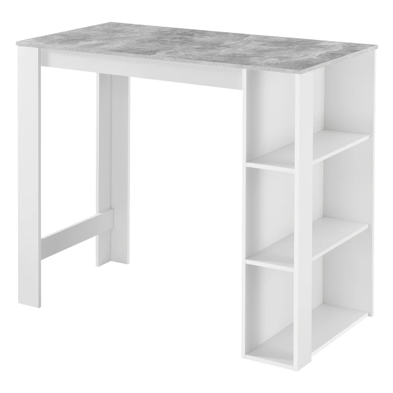 Bartisch Danderyd 120x60x106 cm mit 3 Ablagefächern [en.casa]
