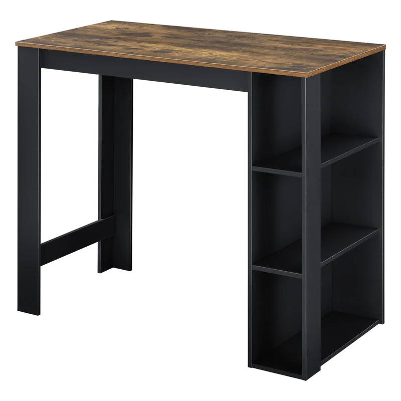 Bartisch Danderyd 120x60x106 cm mit 3 Ablagefächern [en.casa]