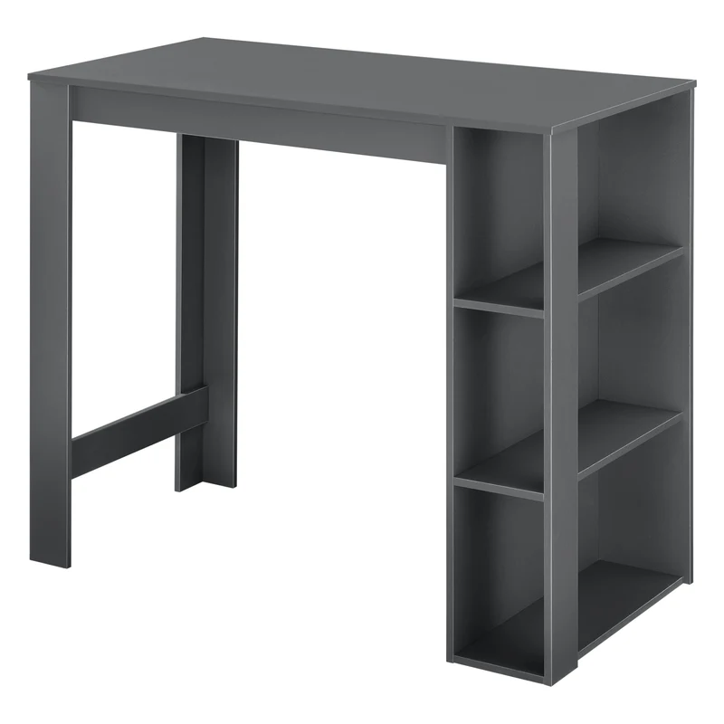 Bartisch Danderyd 120x60x106 cm mit 3 Ablagefächern [en.casa]
