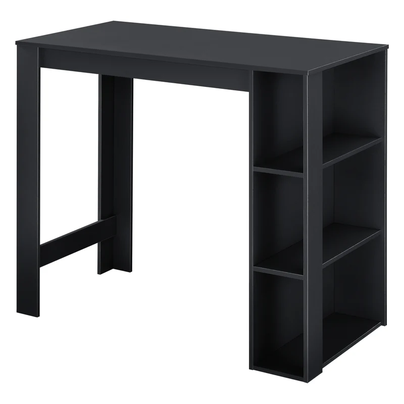 Bartisch Danderyd 120x60x106 cm mit 3 Ablagefächern [en.casa]