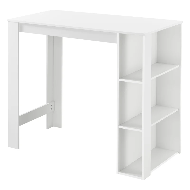 Bartisch Danderyd 120x60x106 cm mit 3 Ablagefächern [en.casa]