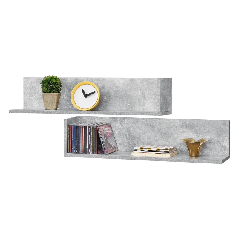 Wandregal Elverum 75 x 16,5 x 16,5 cm 2er Set versch. Farben en.casa