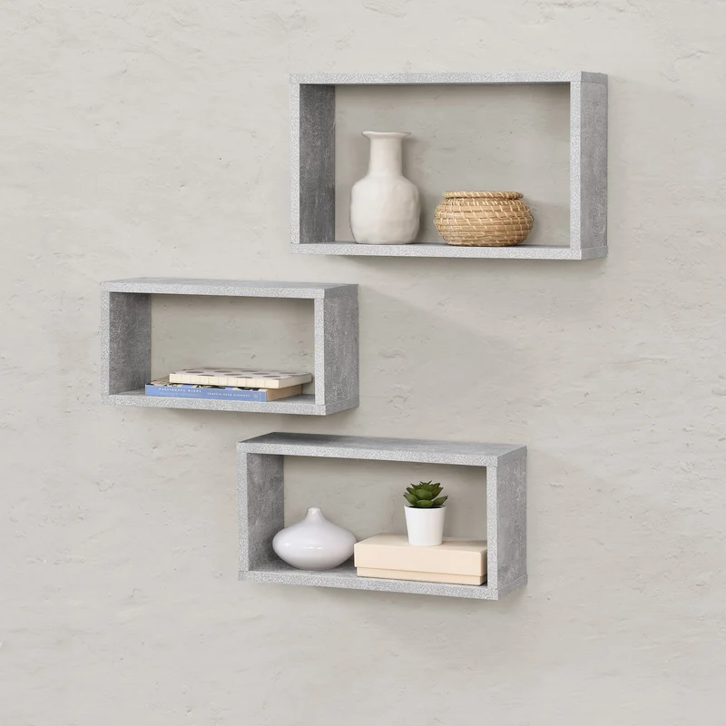 Wandregal Mandal 3er Set versch. Farben en.casa