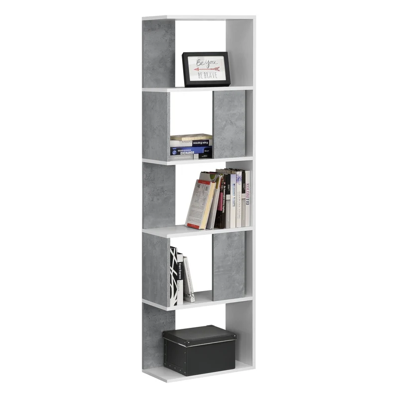 Bücherregal Aneby 159x45x24cm mit 5 Ablageflächen versch. Farben [en.casa]