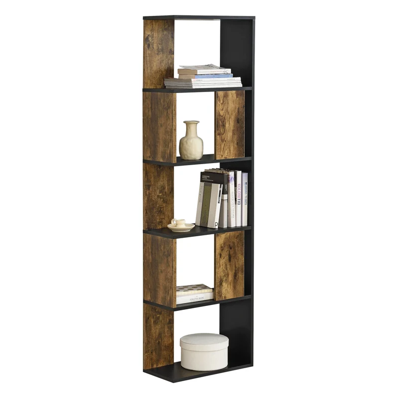 Bücherregal Aneby 159x45x24cm mit 5 Ablageflächen versch. Farben [en.casa]