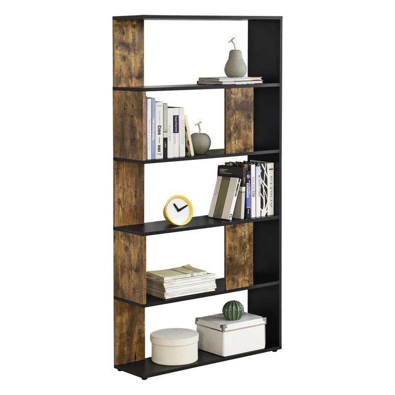 Bücherregal Aneby 159x80x24cm mit 5 Ablageflächen versch. Farben [en.casa]