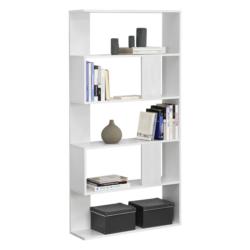 Bücherregal Aneby 159x80x24cm mit 5 Ablageflächen versch. Farben [en.casa]