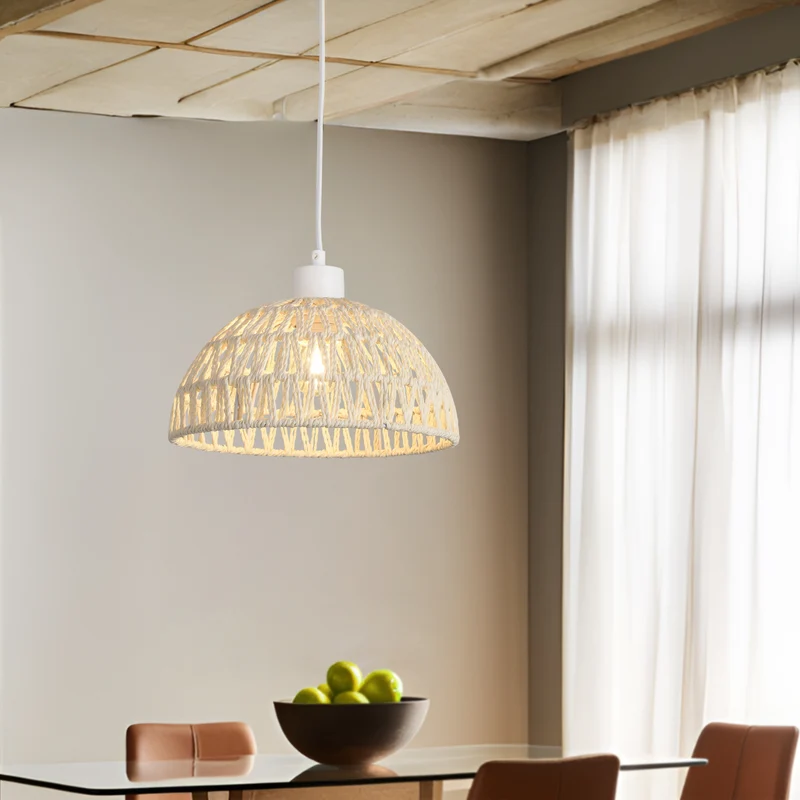 Hängeleuchte Alton Metall+Rattan [lux.pro]