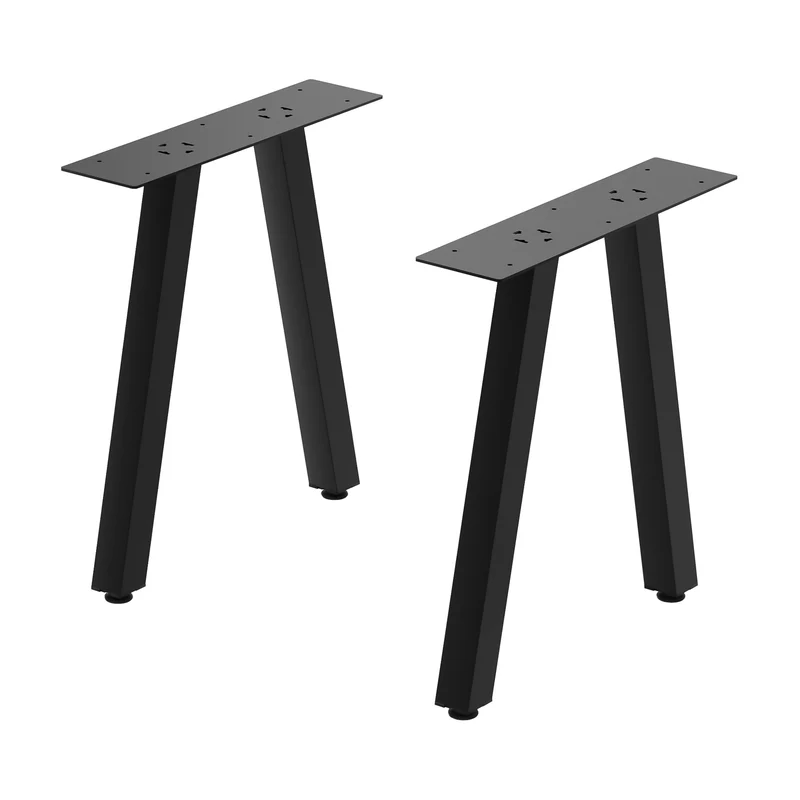 Tischgestell 2er Set Heustreu Schwarz [en.casa]