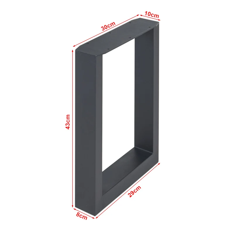 Tischgestell 2er Set Makers Stahl Schwarz [en.casa]