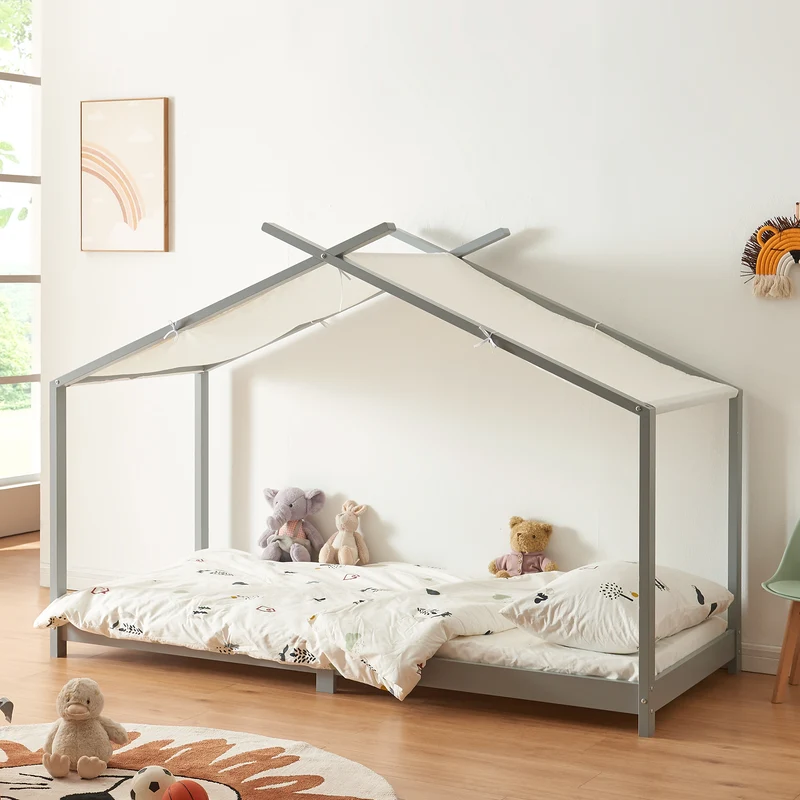 Hausbett Kinderbett Brome aus Holz 90x200 cm mit Lattenrost [en.casa]
