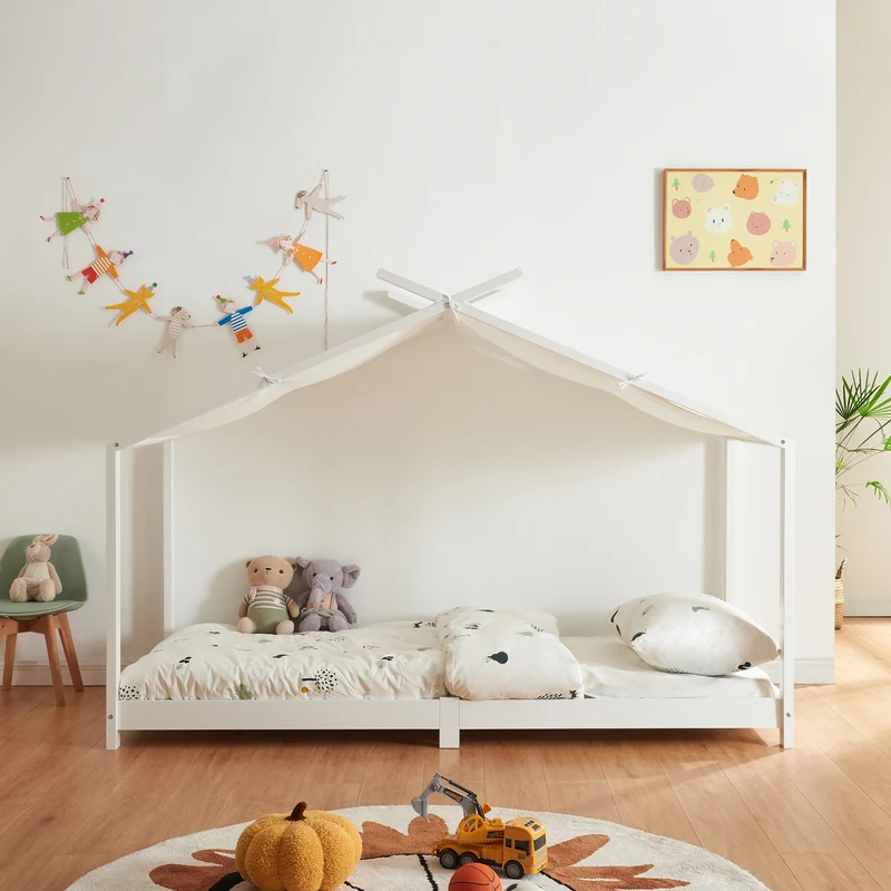 Hausbett Kinderbett Brome aus Holz 90x200 cm mit Lattenrost [en.casa]
