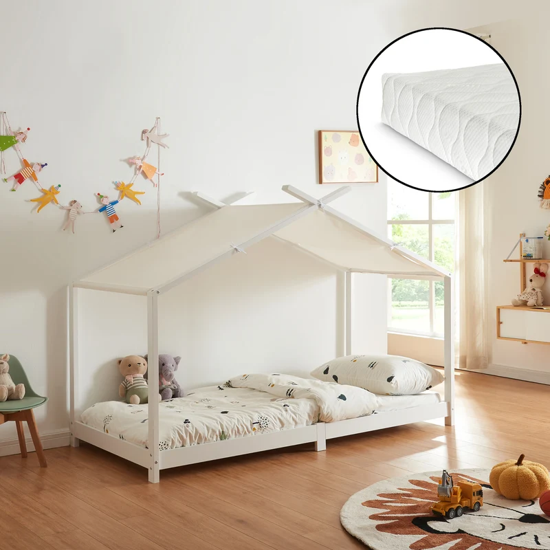 Kinderbett Brome mit Matratze [en.casa]