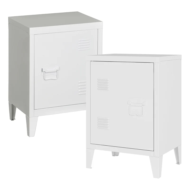 Nachtschrank Inari 2er Set Türgriff rechts und links [en.casa]