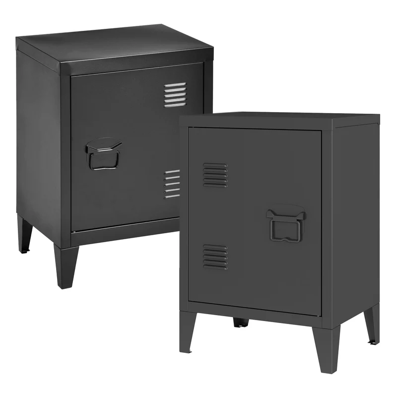 Nachtschrank Inari 2er Set Türgriff rechts und links [en.casa]