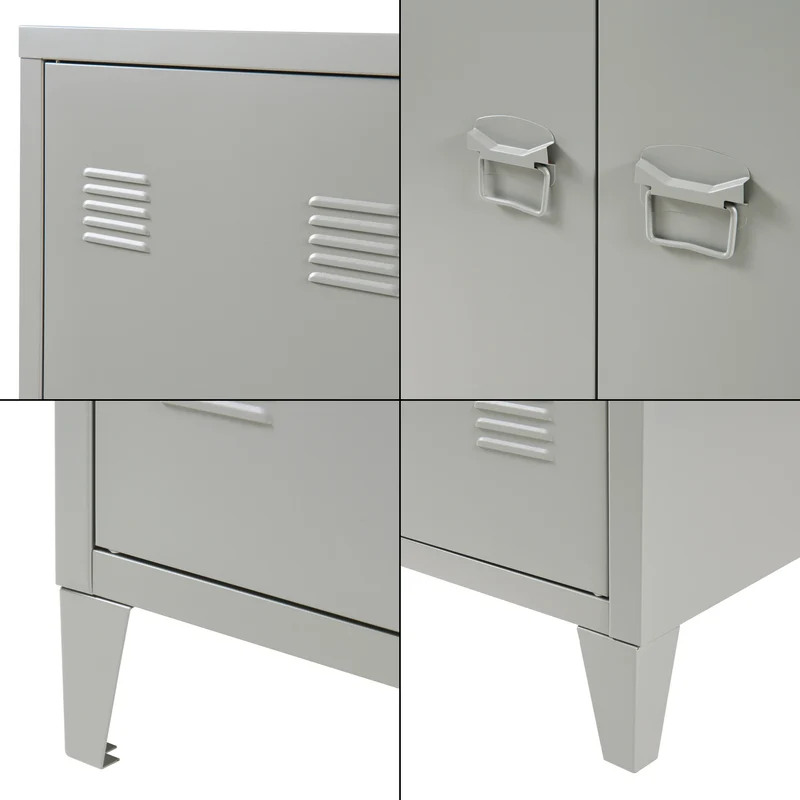 Metallschrank Oripää - 110x75x33cm - Dunkelgrau