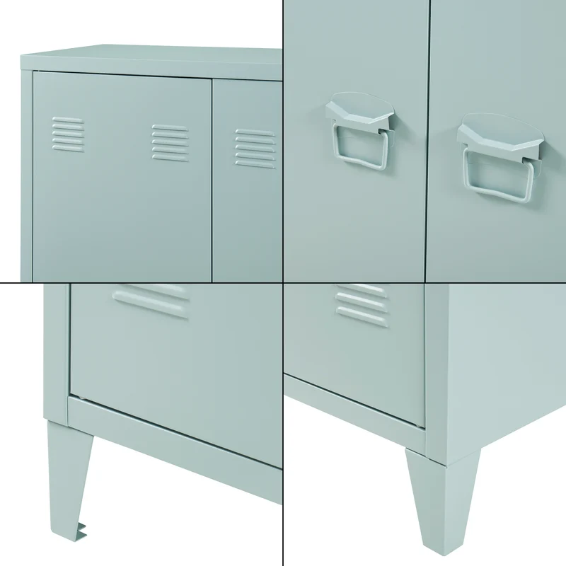 Metallschrank Oripää - 110x75x33cm - Graublau