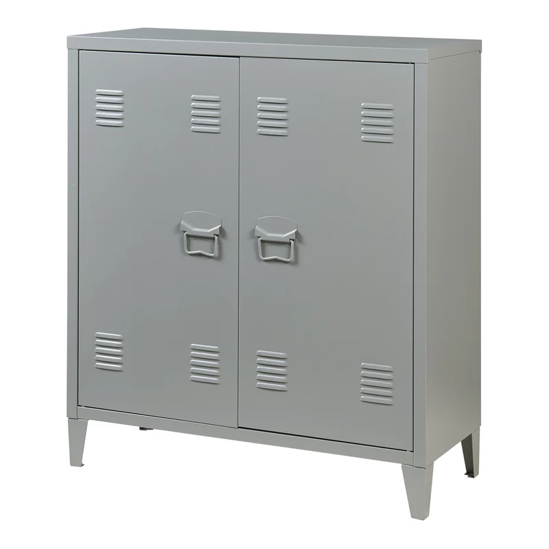 Metallschrank Oripää - 90x80x33cm - Dunkelgrau