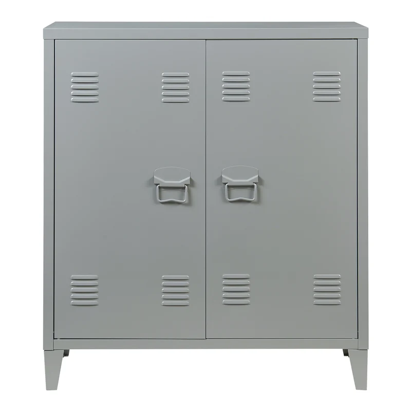 Metallschrank Oripää - 90x80x33cm - Dunkelgrau