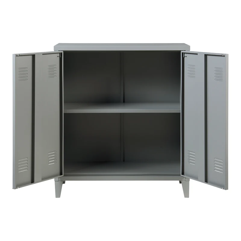 Metallschrank Oripää - 90x80x33cm - Dunkelgrau