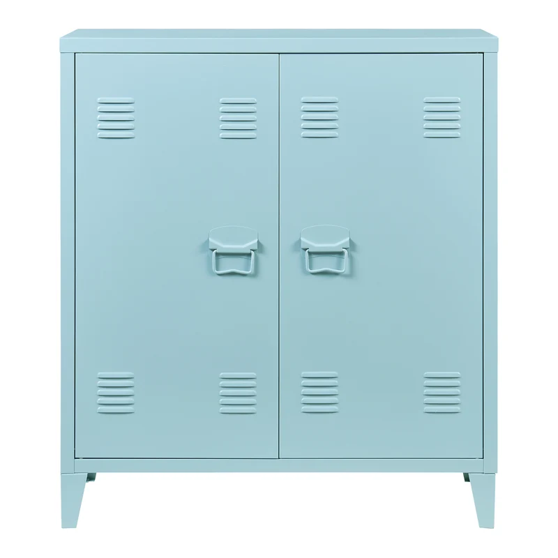 Metallschrank Oripää - 90x80x33cm - Graublau