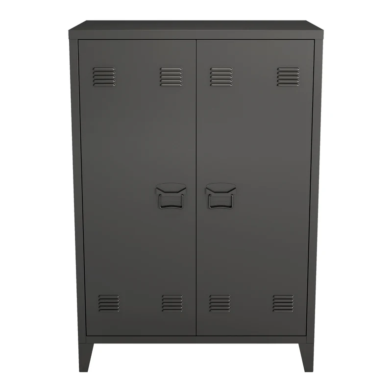 Metallschrank Oripää - 110x75x33cm - Schwarz