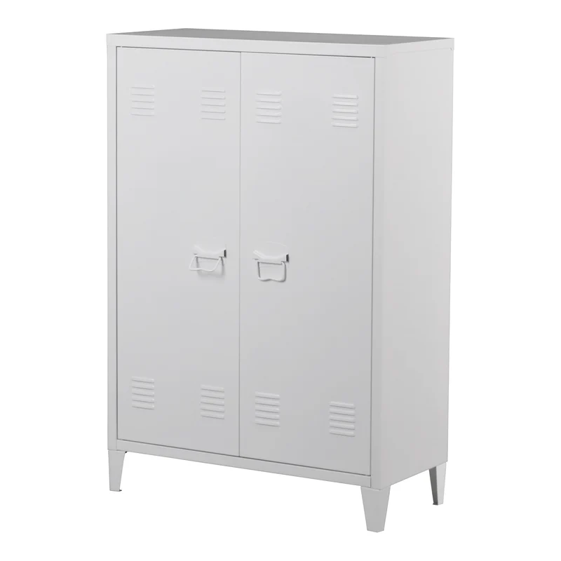 Metallschrank Oripää - 110x75x33cm - Weiß