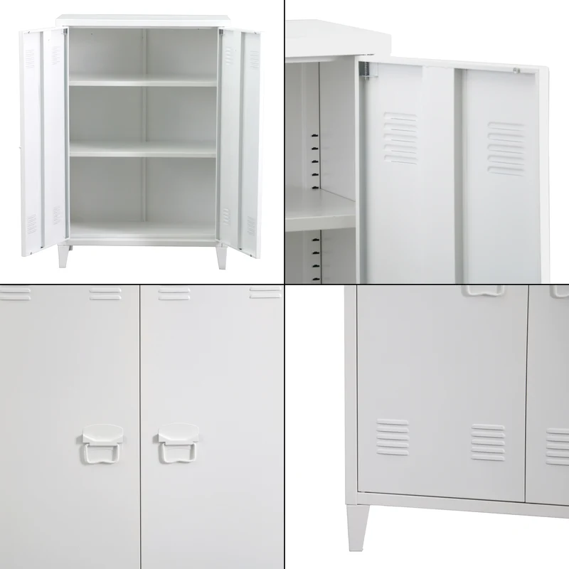 Metallschrank Oripää - 110x75x33cm - Weiß