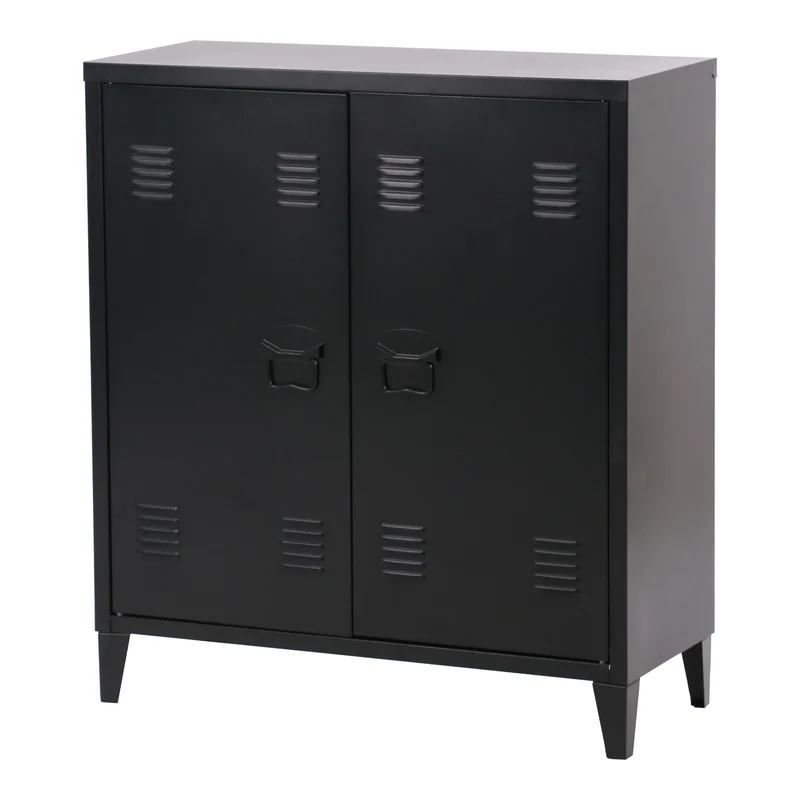 Metallschrank Oripää - 90x80x33cm - Schwarz