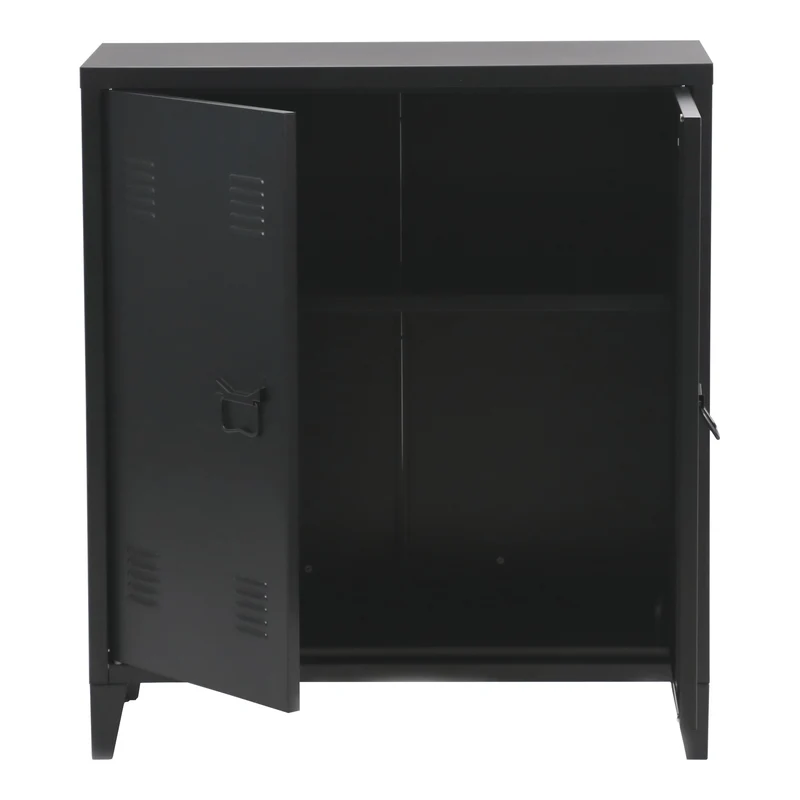 Metallschrank Oripää - 90x80x33cm - Schwarz