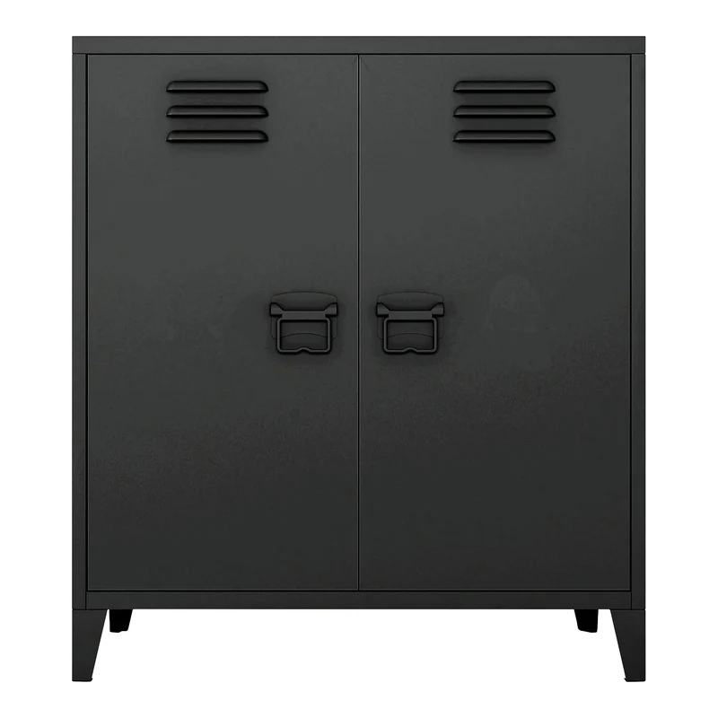Metallschrank Oripää - 90x80x33cm - Schwarz