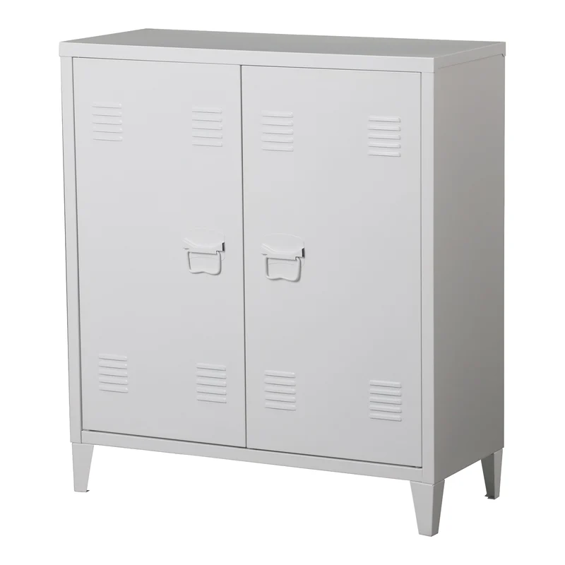 Metallschrank Oripää - 90x80x33cm - Weiß
