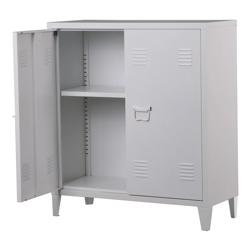Metallschrank Oripää - 90x80x33cm - Weiß