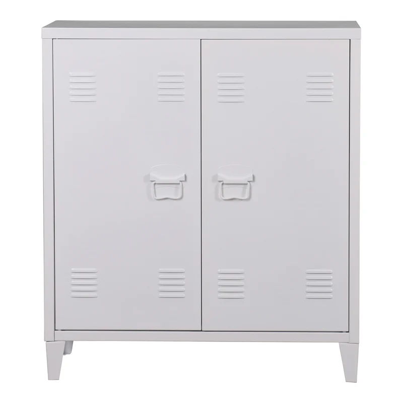 Metallschrank Oripää - 90x80x33cm - Weiß