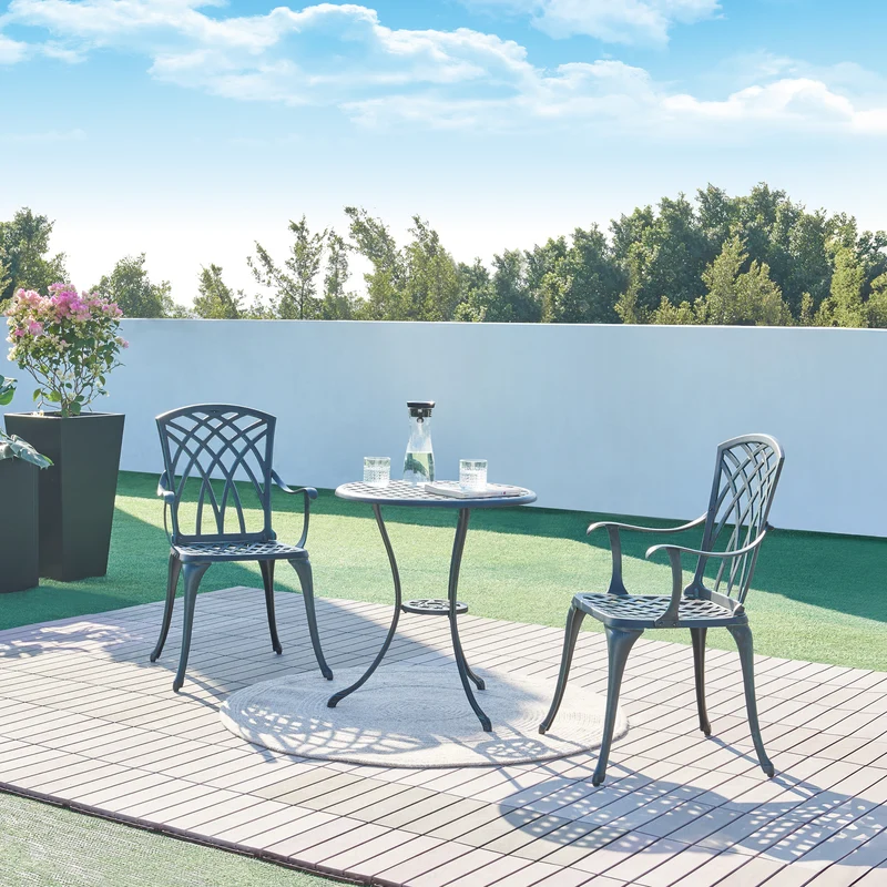Bistro-Set Vena 3-tlg. Aluminiumguss [casa.pro]