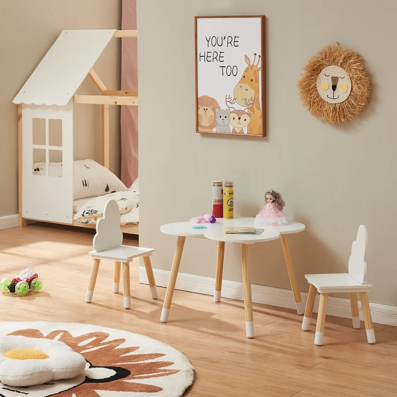 Kindersitzgruppe Epim mit Wolkendesign [en.casa]