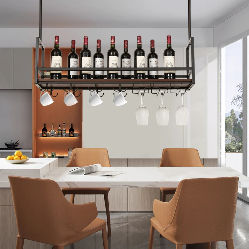 Weinregal mit Glashalterung Borejle [en.casa]