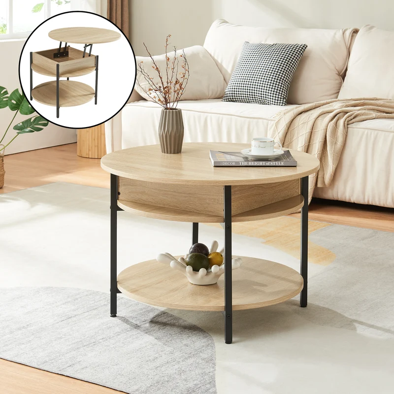 Couchtisch Kandas mit Hebeplatte [en.casa]