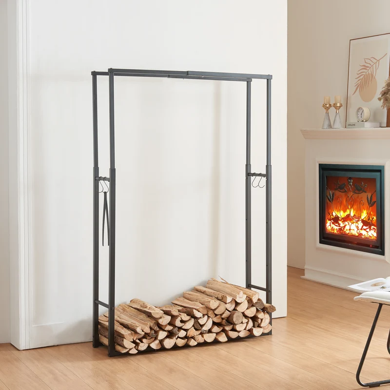 Kaminholzregal Kasan mit verstellbarer Größe [en.casa]